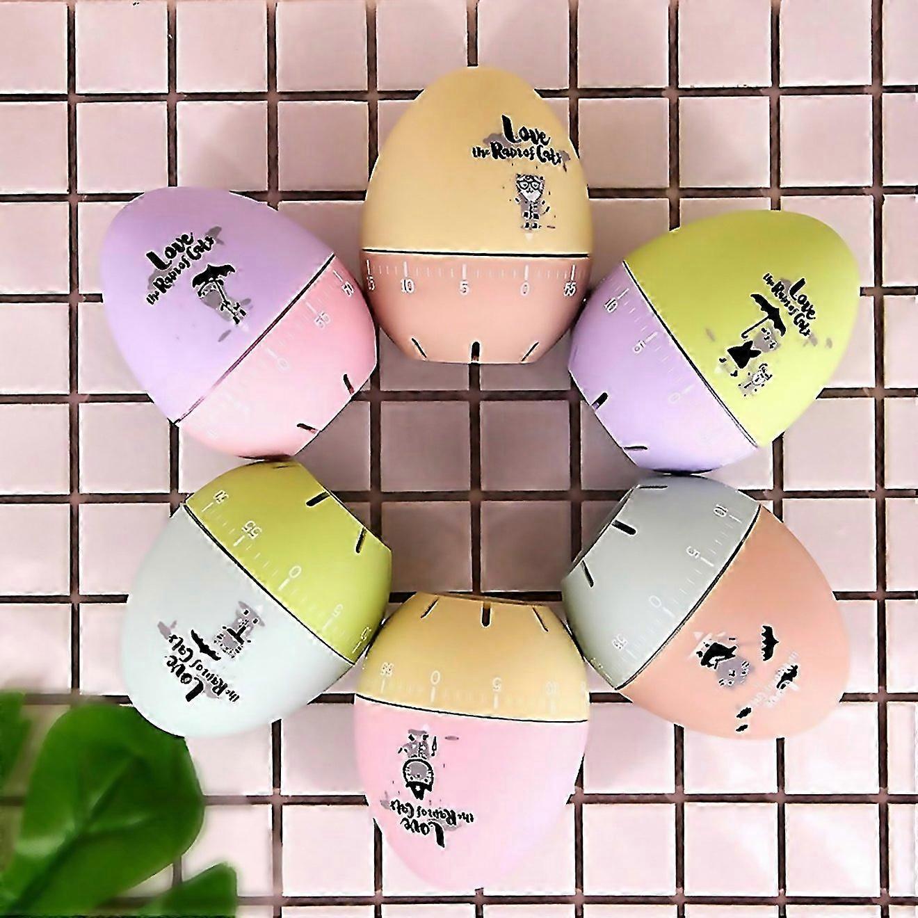 For Cute Cartoon Mechanical Egg Kitchen Timer Alarm Clock Students Learn Time Management Machinesran