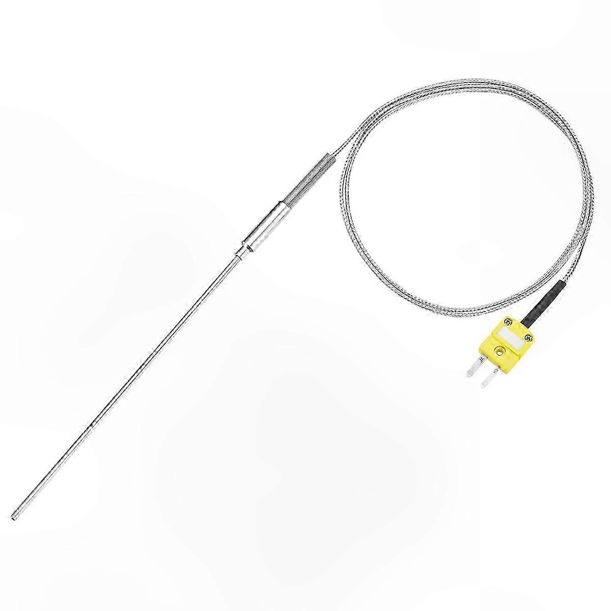 High-Temperature Sensor Probe, -50 to 1100°C Range, 3.3ft Cable, 3.2x150mm Stainless Steel Design