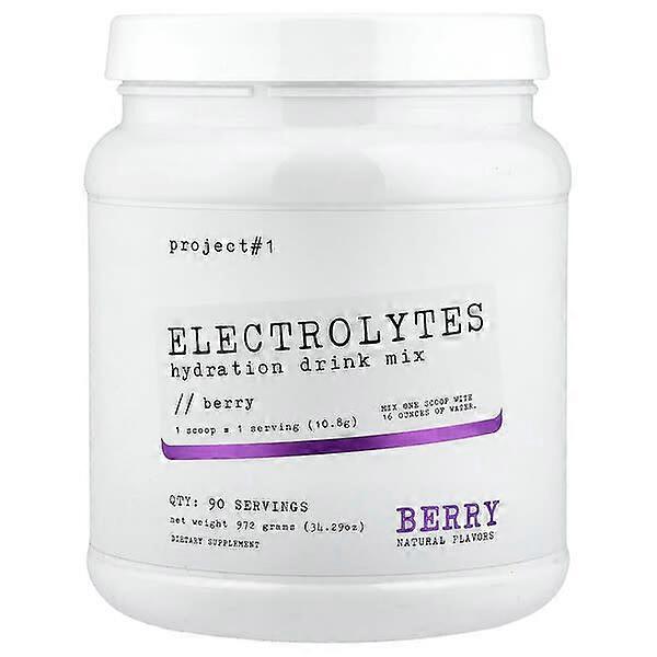 Project 1 Nutrition, Electrolytes, Hydration Drink Mix, Berry, 34.29 oz (972 g)