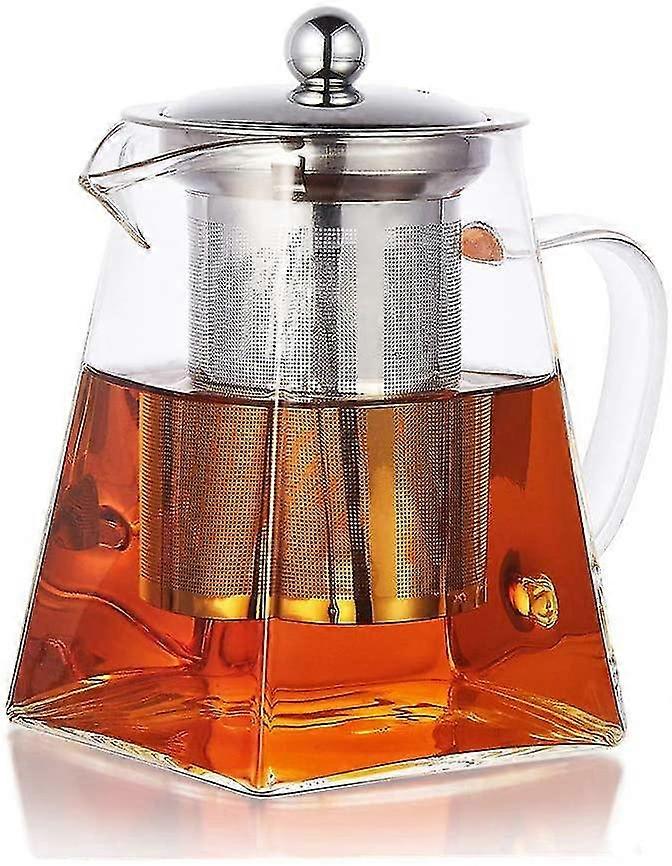 Bule de vidro de 550ml (25-26 polegadas) com infusor de aço inoxidável resistente ao calor.