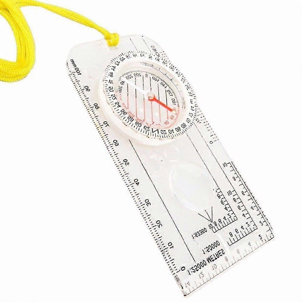 Drawing Scale Compass Folding Map Ruler Buckle Car Camping Compass |Compass