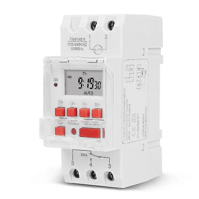 Tm919b 220v 30a Programmable Digital Timer Switch Din Automatic Timing Controller Compatible with Li Edition 1110