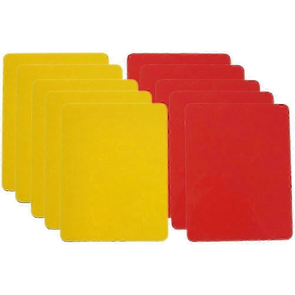 Referee Cards Set, 10pcs Red Yellow Judge Cards for Football Soccer Standard