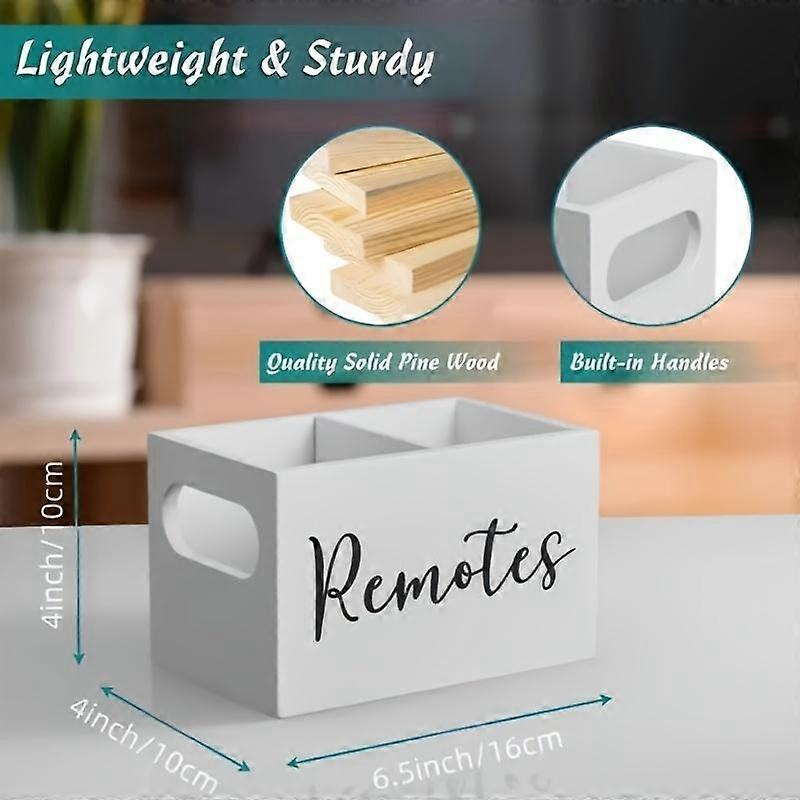 Letter Pattern Wooden Desk Storage Box, Desk Organizer for Remote Control, Phone, Key, Desk Storage Box for Home Office, Home Organizer