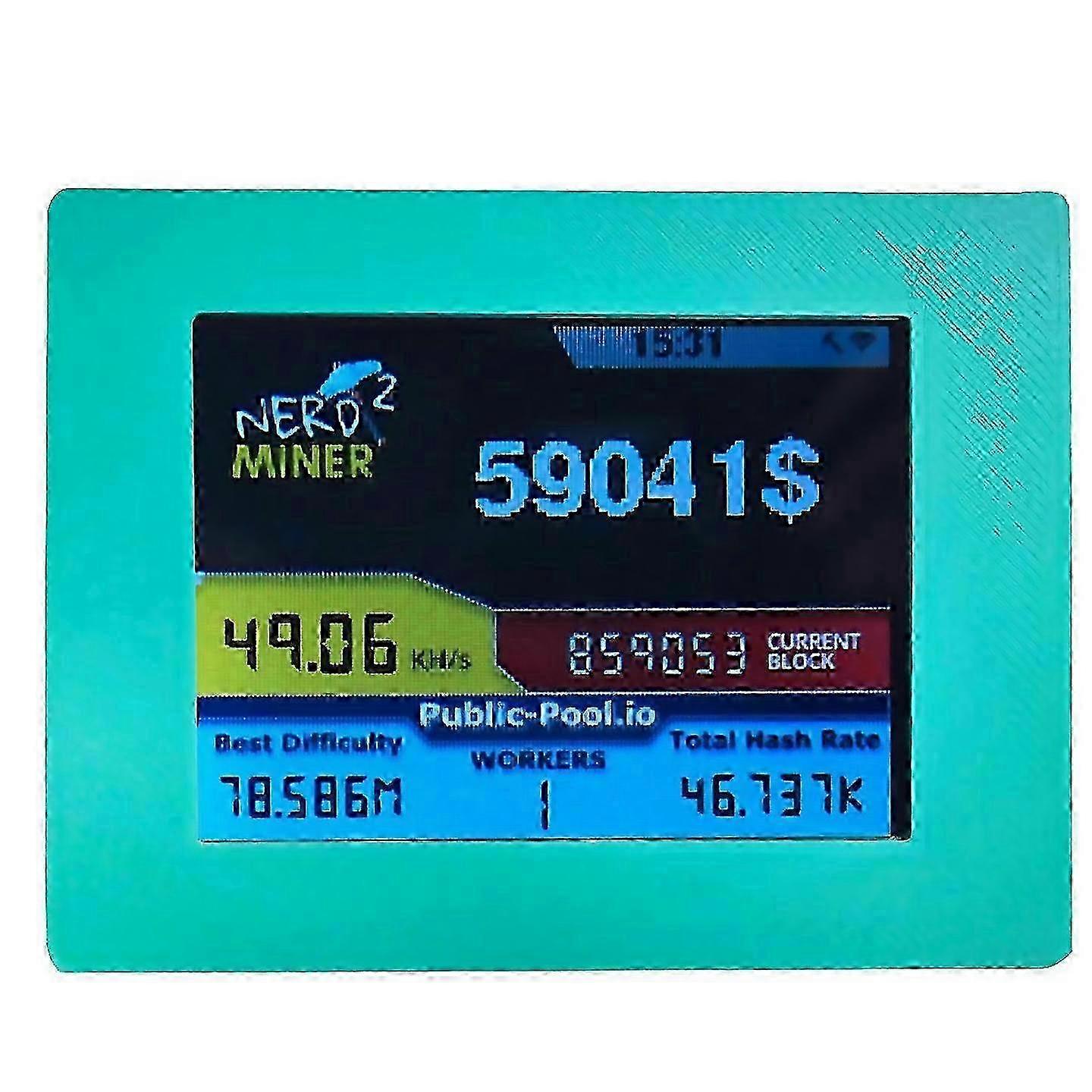 For 56khs 28 Inch Lcd Display Btc Lottery Miner Green