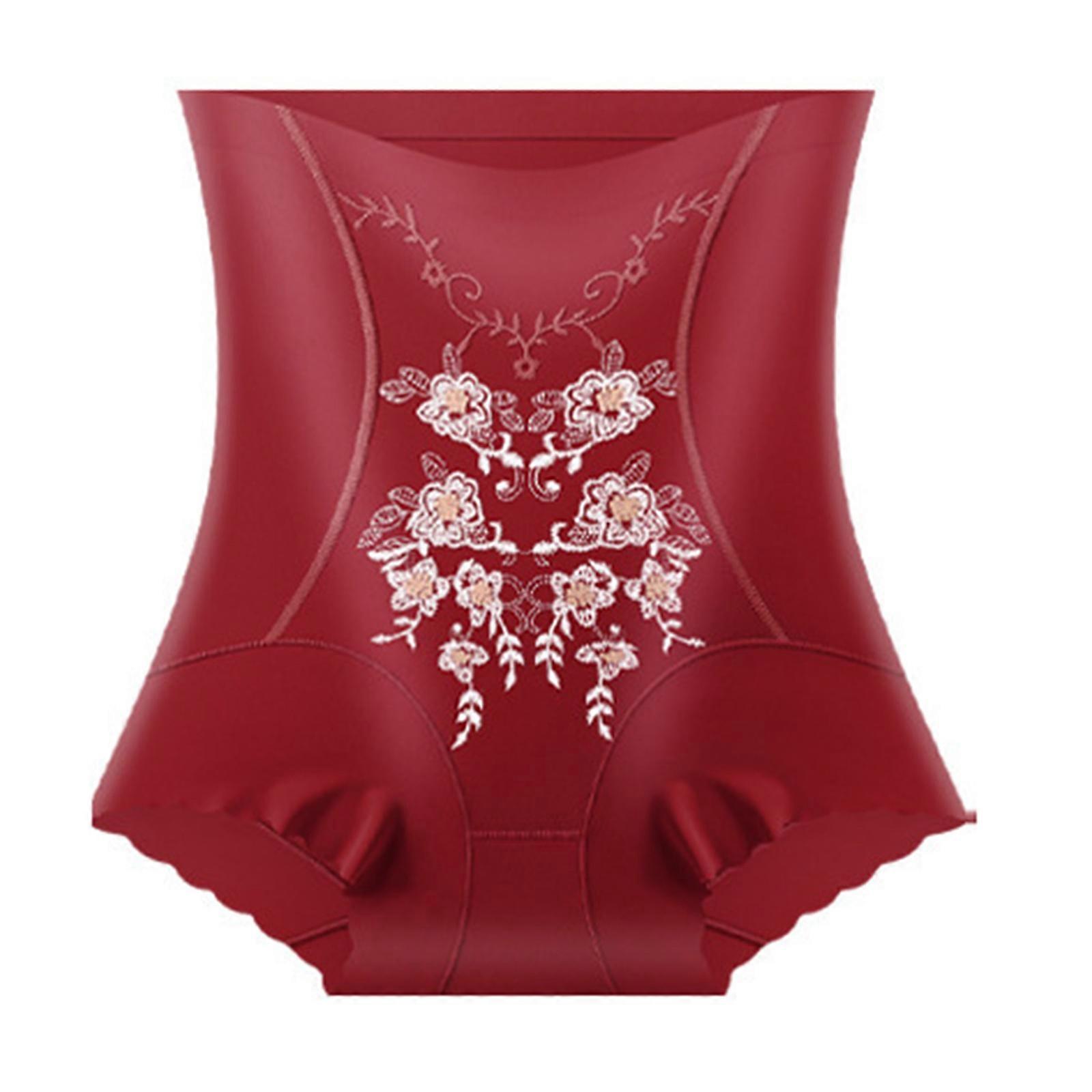 Shorty gainant taille haute pour femme, effet push-up fessier, contrôle du ventre, rouge, taille XL.