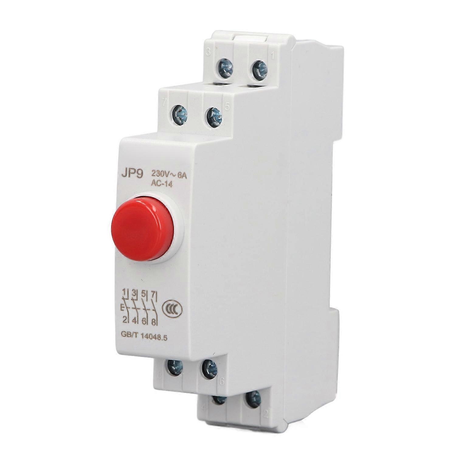 Din Rail Push Button AC230V 2NO 2NC Pushbutton Switch for Magnetic Starter Contactor Electrical Line