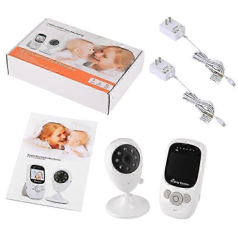 2.4G Wireless Video Baby Monitor with Digital Camera LCD Screen Auto Night Vision Two-Way Talk with Temperature Monitor
