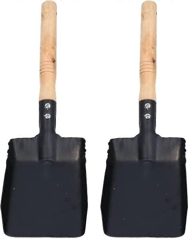 2個の暖炉アッシュショベルツールスクープガーデニングアイアンショベル石炭ハンドショベルスクープファイヤーストーブアッシュ掘削こてフラワー植栽ツール家庭用