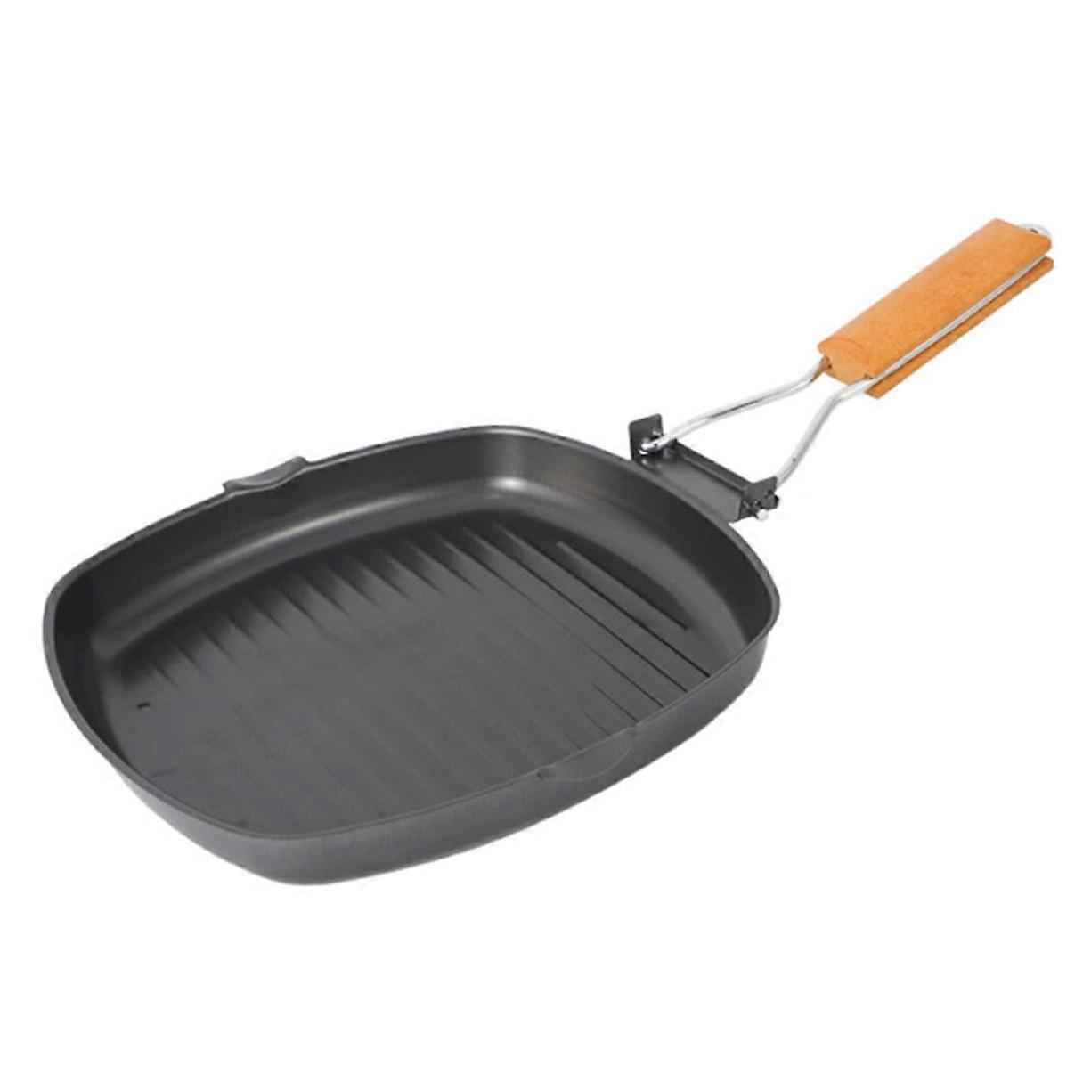 Cast Iron Baking Tray DoubleEnded Pan For Pancake And Steak Cooking NonStick Surface Easy To Clean