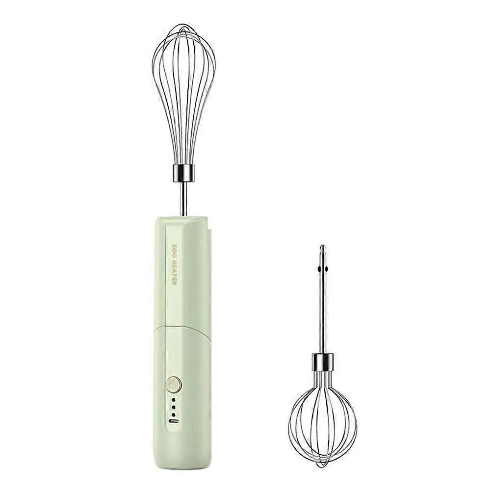 Wireless Folding Electric Handheld Mixer, USB Rechargeable, Portable, with Dual Mixing Heads for Cake Cream Beating A