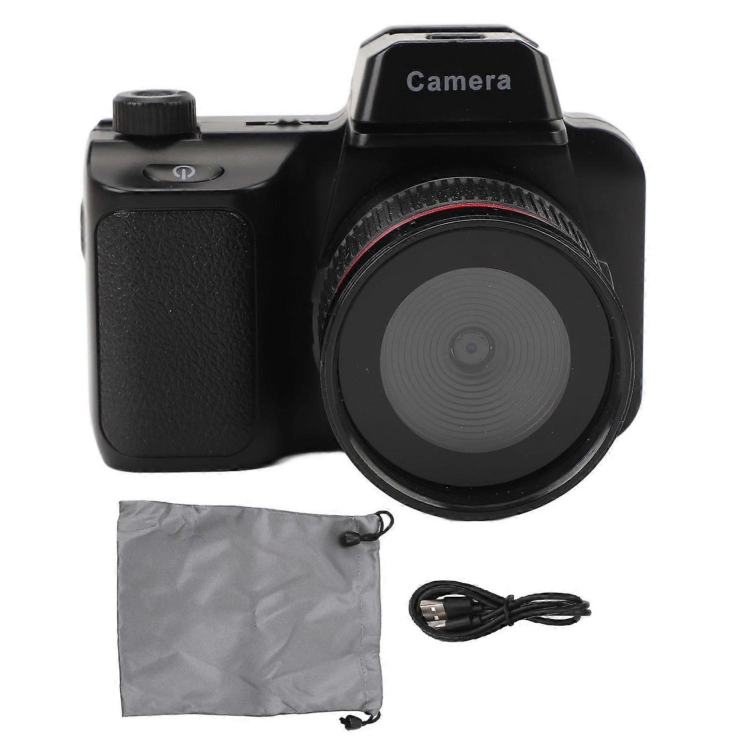 Micro SLR Camera 1080P HD 180 Degree Flip 2 Inch Screen 4X Zoom Retro Compact Digital SLR Camera for