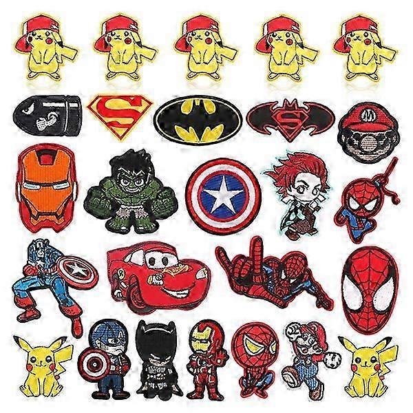 Pack of 26 Iron on Patches for Clothes, Iron on Patches