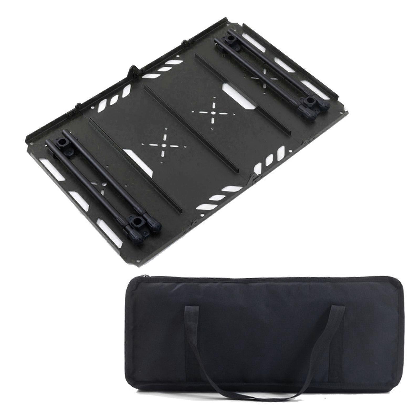 Compacts Aluminums Table Space Saving Table Multifunctional Table Stand for Easy Storage  Black