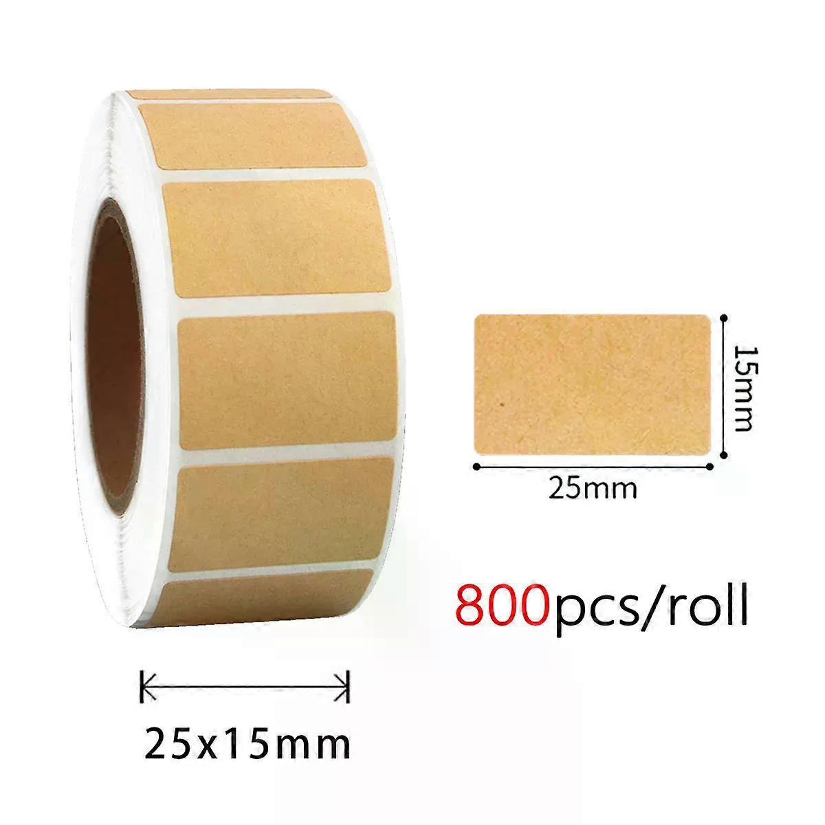 1Roll Kraft Paperblank Can Write Name Self-adhesive Sealing Gift Stickers Home Packaging Seal Labels Rectangle