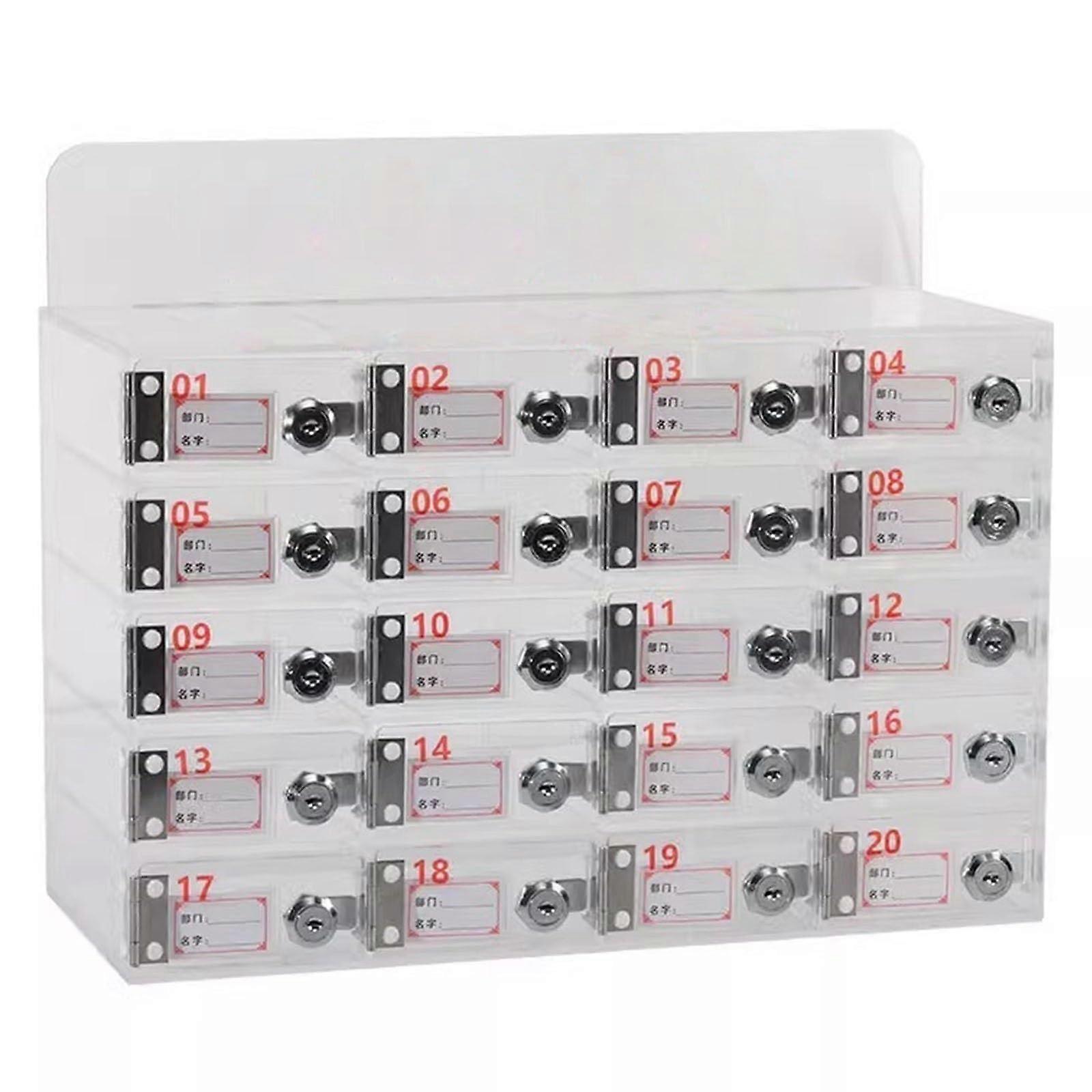 Phone Storage Organizer With 20 Slots, Lockable Grid, Portable MultiCompartment For Safe Keeping, Fits Most Phones