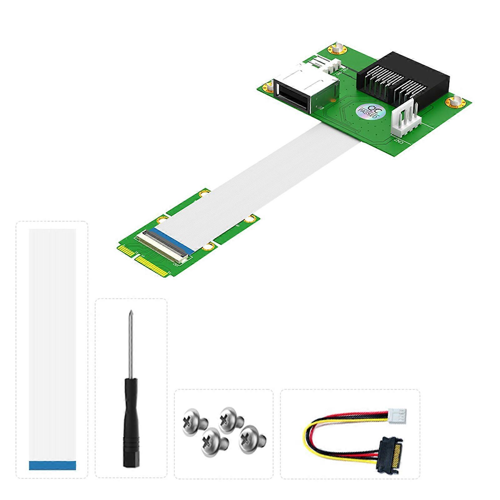 Mini PCIE to PCIE 1X Extension Cable 64Gbps High Compatibility for Flexible Device Connection and Easy Installation Multicolor
