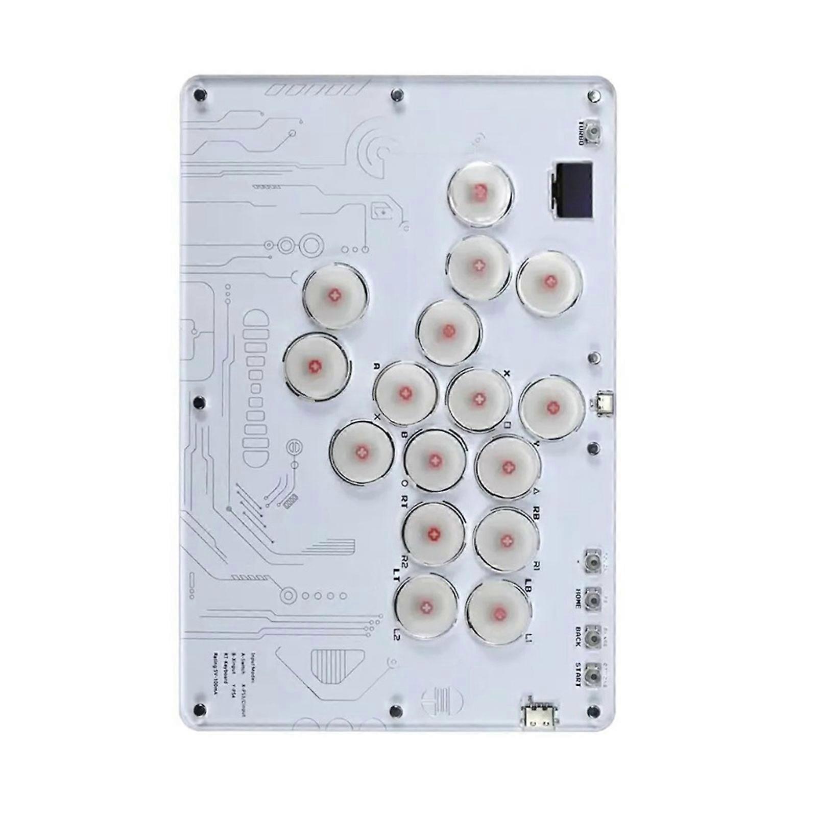 Arcade Stick Replacement Game Controller Joystick Multiple Platform Support Replacement Fight Stick with Backlight Multicolor