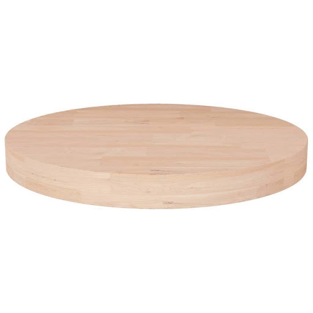 Round table top Ø30x4 cm Untreated solid oak wood