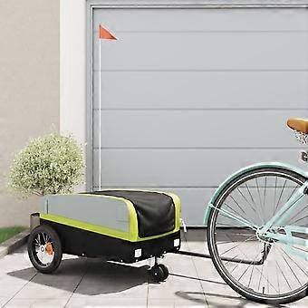 Bicycle Trailer Black and Green 30 kg Iron