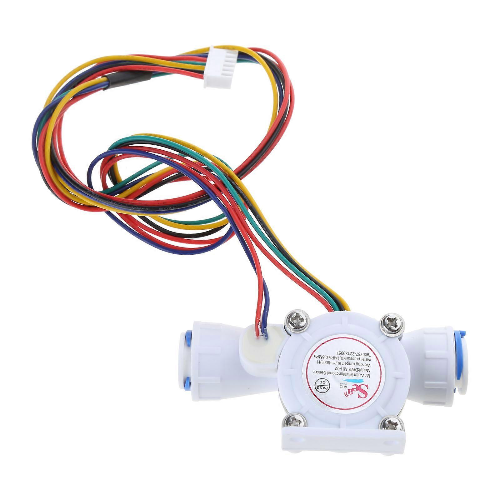 Hall Effect Liquid Water TDS Temperature Flow Sensor Fluidmeter Counter Switch- Control DN10 Turbine- Flowmeter DC5-24V Multicolor
