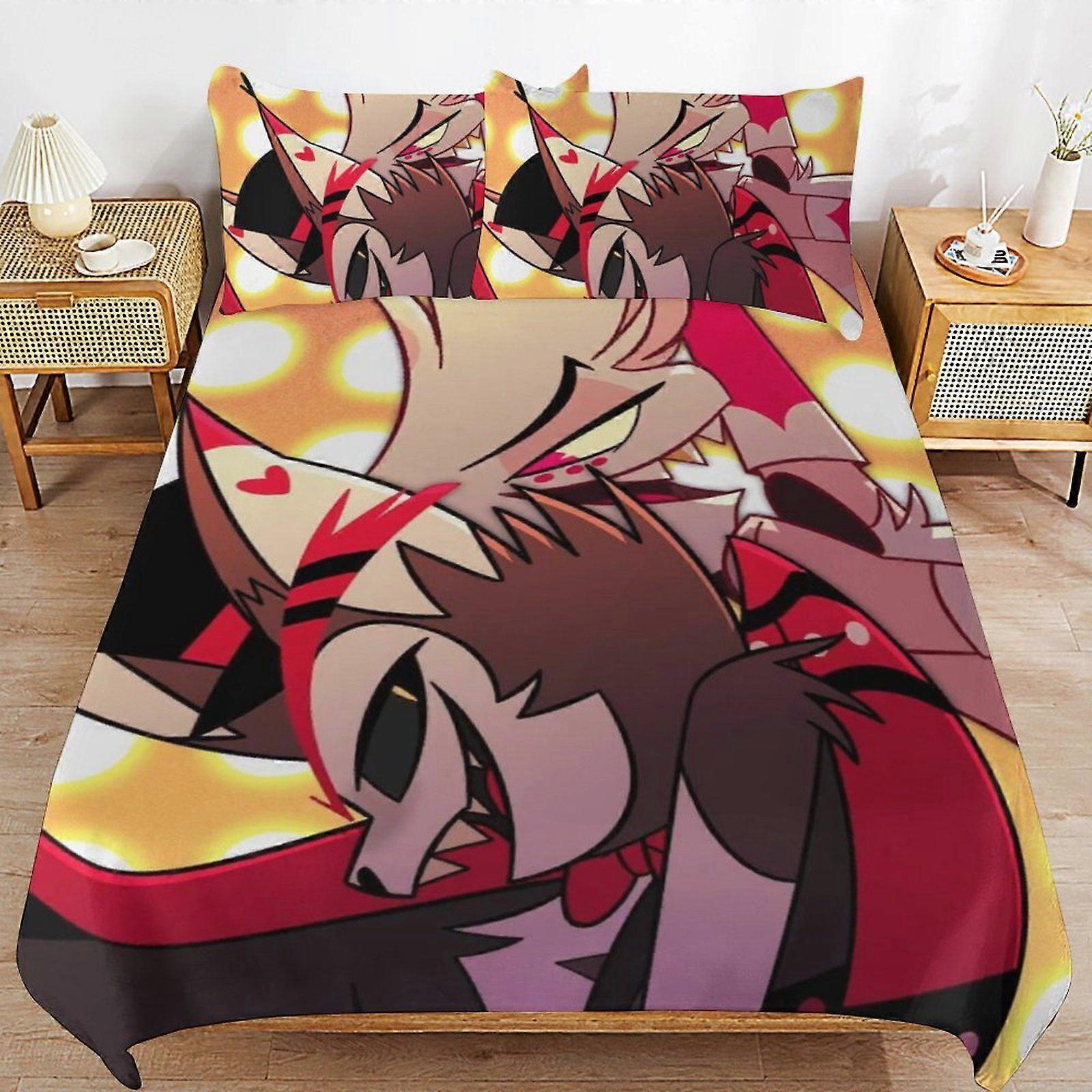 y664 Hazbin Hotel Hotel Style Sleep Texture Consistent Fabric Secure Fit Closure Duvet Cover Sets Advantage b664