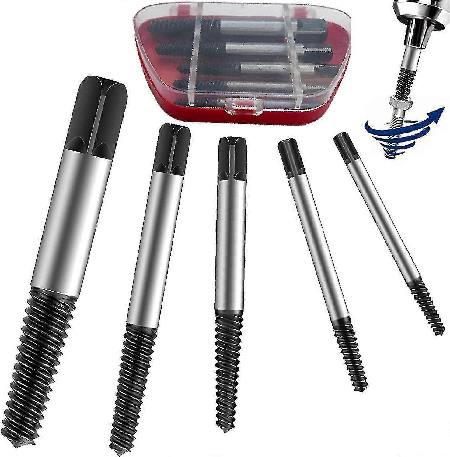 extractor bits 5pcs for stripped screws 4mm to 18mm