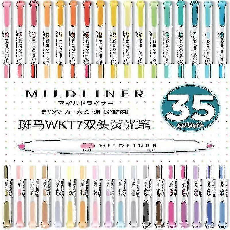 Ιαπωνία Zebra Mildliner 35 Απαλό παστέλ Απαλά απαλά χρώματα Ήπιος δείκτης γραμμής Επισήμανση για σημειώσεις μελέτης γραφείου Σχεδίαση εικονογράφησης - Δείκτες τέχνης -