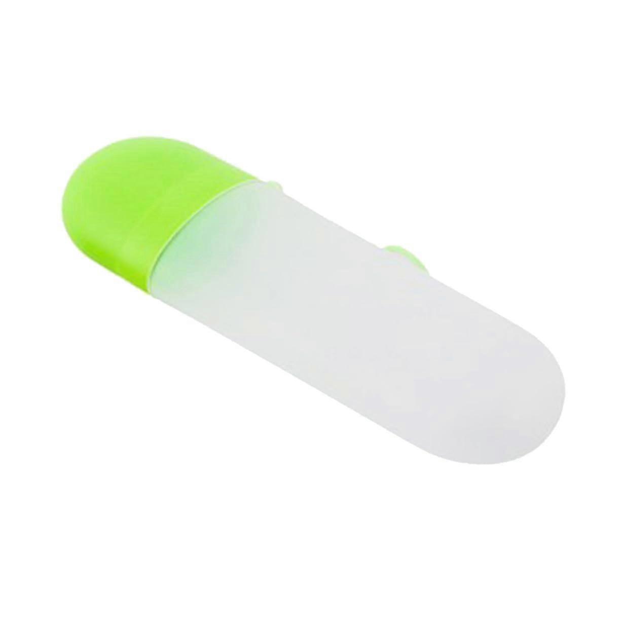 Travel Toothbrush and Toothpaste Case PP Material Green Transparent Compact Holder for Camping and Business Trips