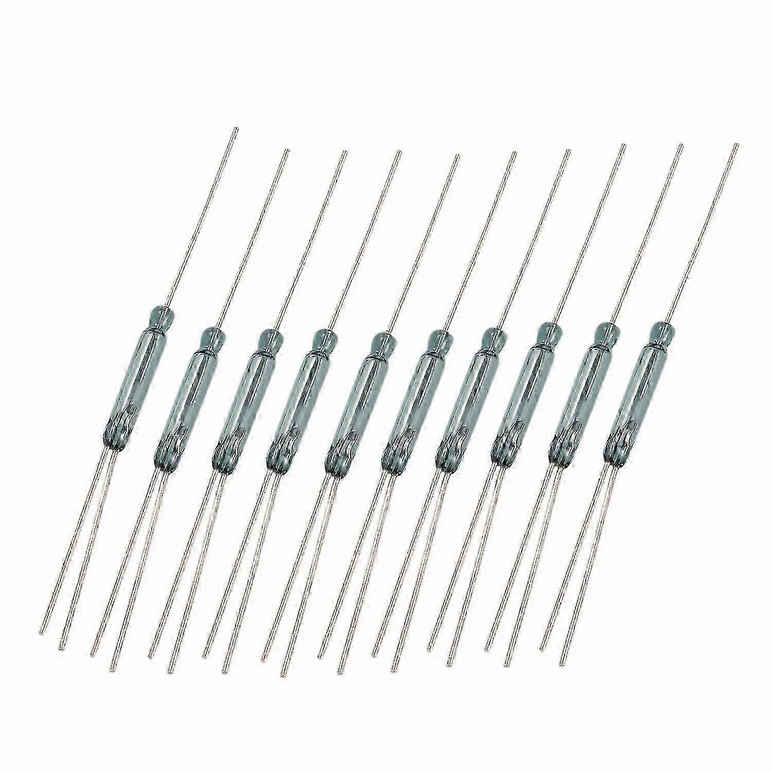 10 Pack SPDT Reed Magnetic Switches, 2.5x14mm Replacement Components for Various Applications