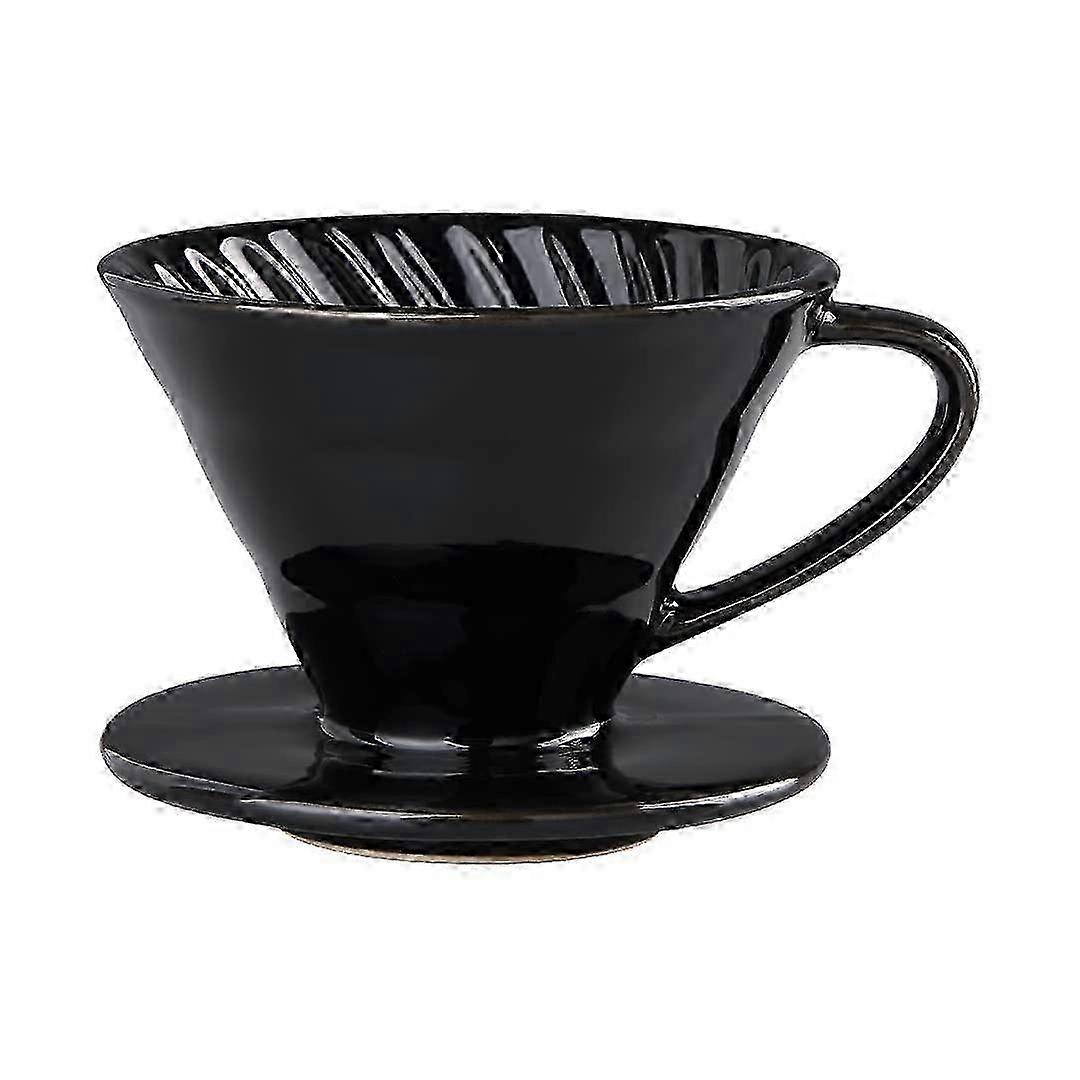 w Ceramic Pour-Over Coffee Dripper for 2-Cup Brewing, Cone Design
