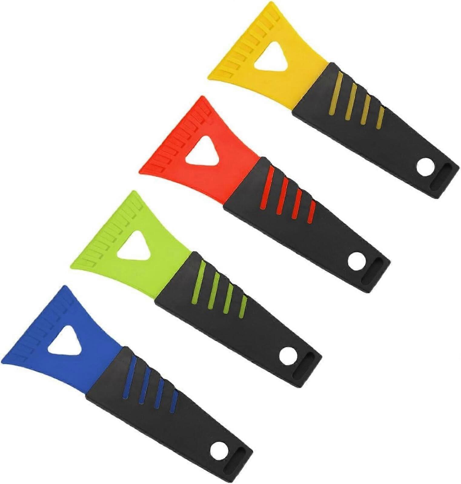 4PCS No-Scratch Ice Scraper for Car Windshield, Plastic Winter Window Snow & Frost Removal Tool, Essential Accessories for Cars, Trucks, SUVs (MultiCo