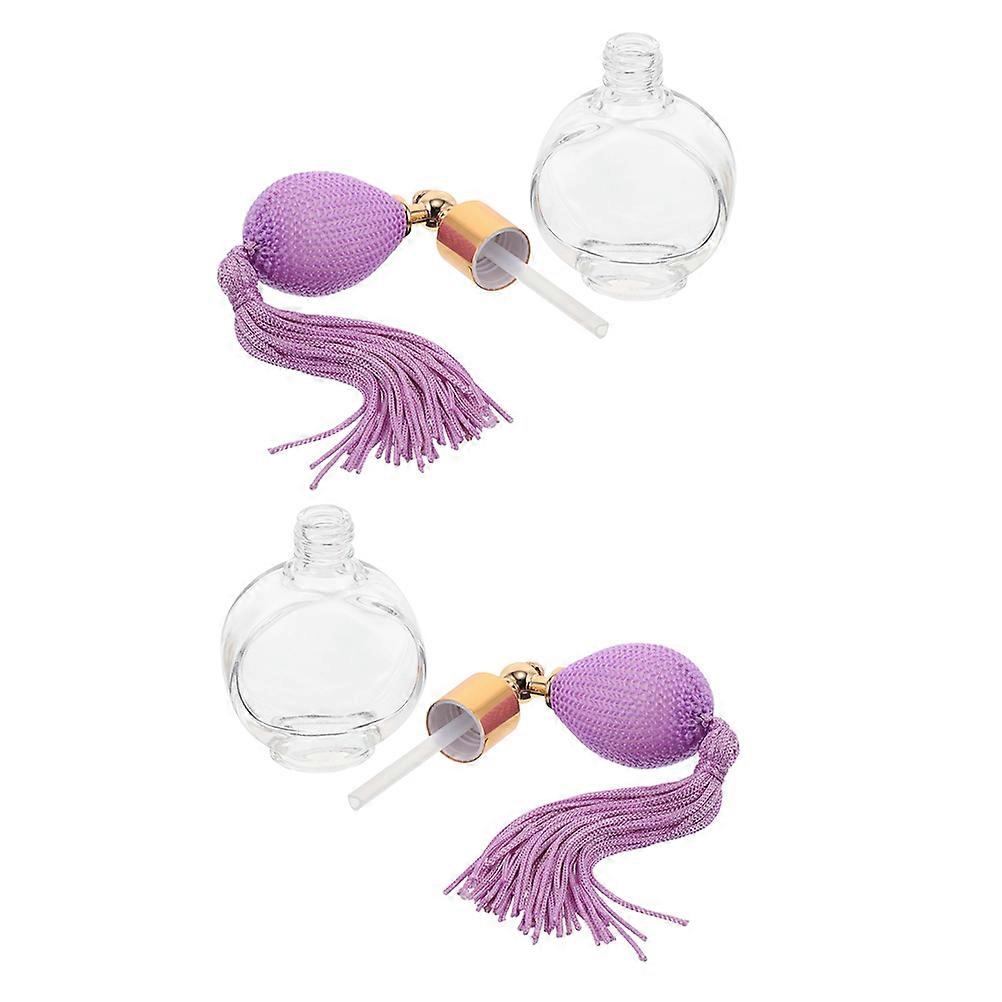 Spray Bottle Refillable Glass Atomizer for Body Powder 2Pcs