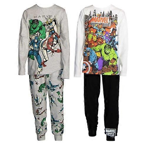 Marvel Avengers Childrens/Kids Super Hero In Training Long Pyjama Set (Pack of 2)