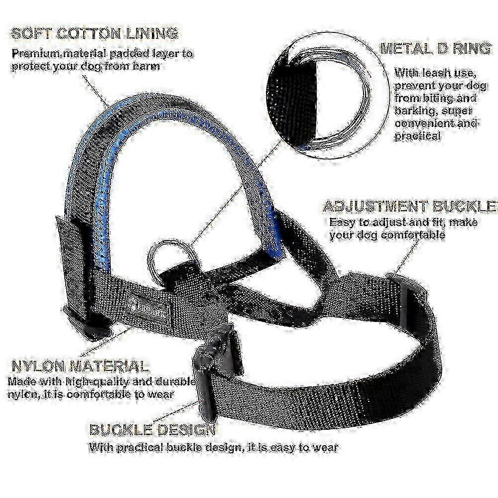 Secure Head Strap Dog Muzzle to Prevent Removal, Suitable for All Dog Sizes in the UK w