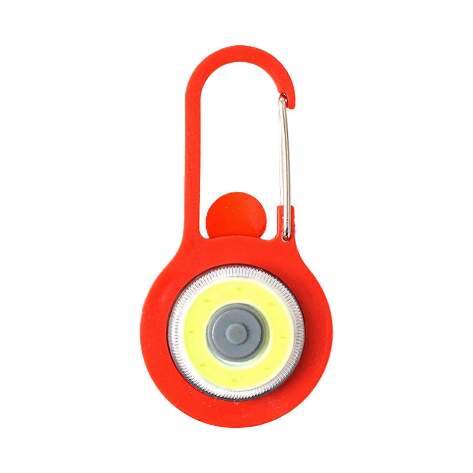 Camping LED Flashlight Pocket Lamp Bright Torch with Hook Handheld Emergency Light Work Lamp Hanging Backpack Lamp  Red