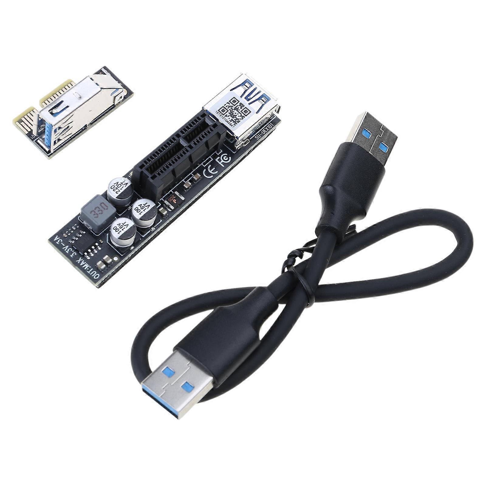 PCIE 1x Extension Cable Pcie3.0 High Speed Adapter Cord for Mainboard PCIE Expansion Card Networking Card Extension Line Multicolor