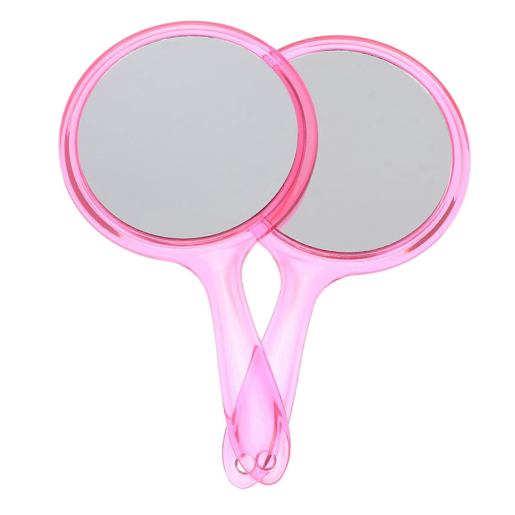 DoubleSided Handheld Makeup Mirror 2pcs with Magnifying Glass Clear View and Comfortable Handle for Travel