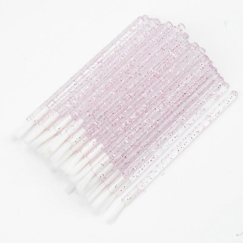 Makeup tools: Solid nylon bristle lip brush, crystal lipstick brush, multi-functional makeup brush, small eyebrow brush