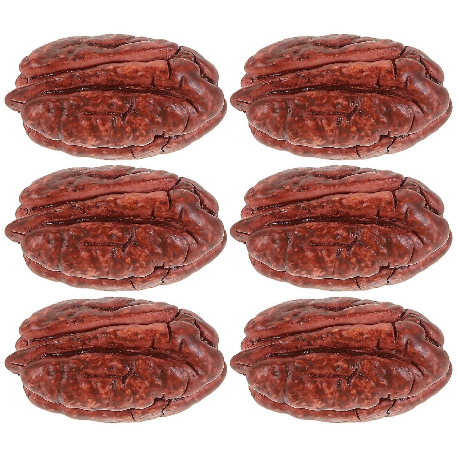 Coffee Resin Simulation Nut Model for Mini DIY Decor 10Pcs Realistic Nuts