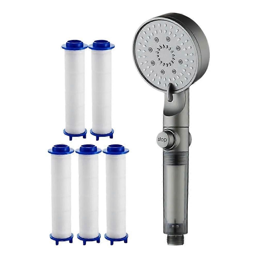 Pressure Handheld Shower Head with Filter, 5 Mode Water Saving Spray for Home RV Dorm