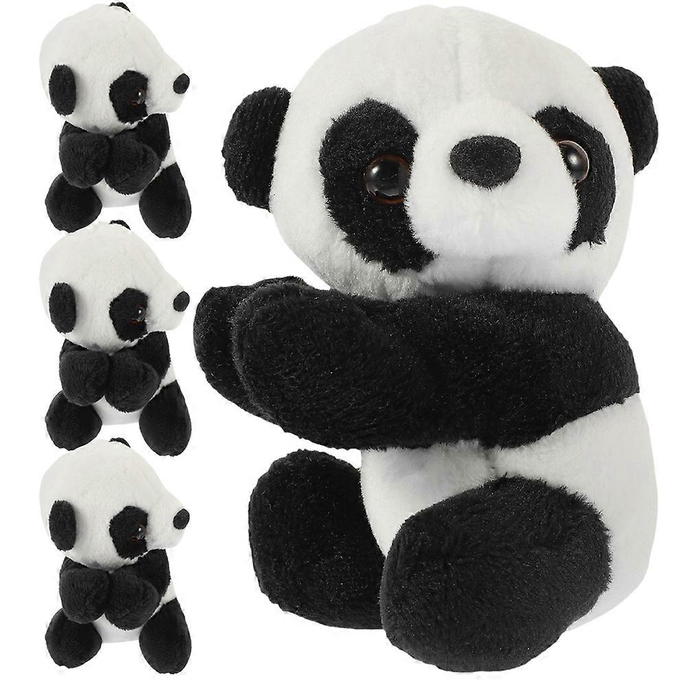 Plush Animal Panda Clip for Memo with 8Pcs Assorted Color Note Clips