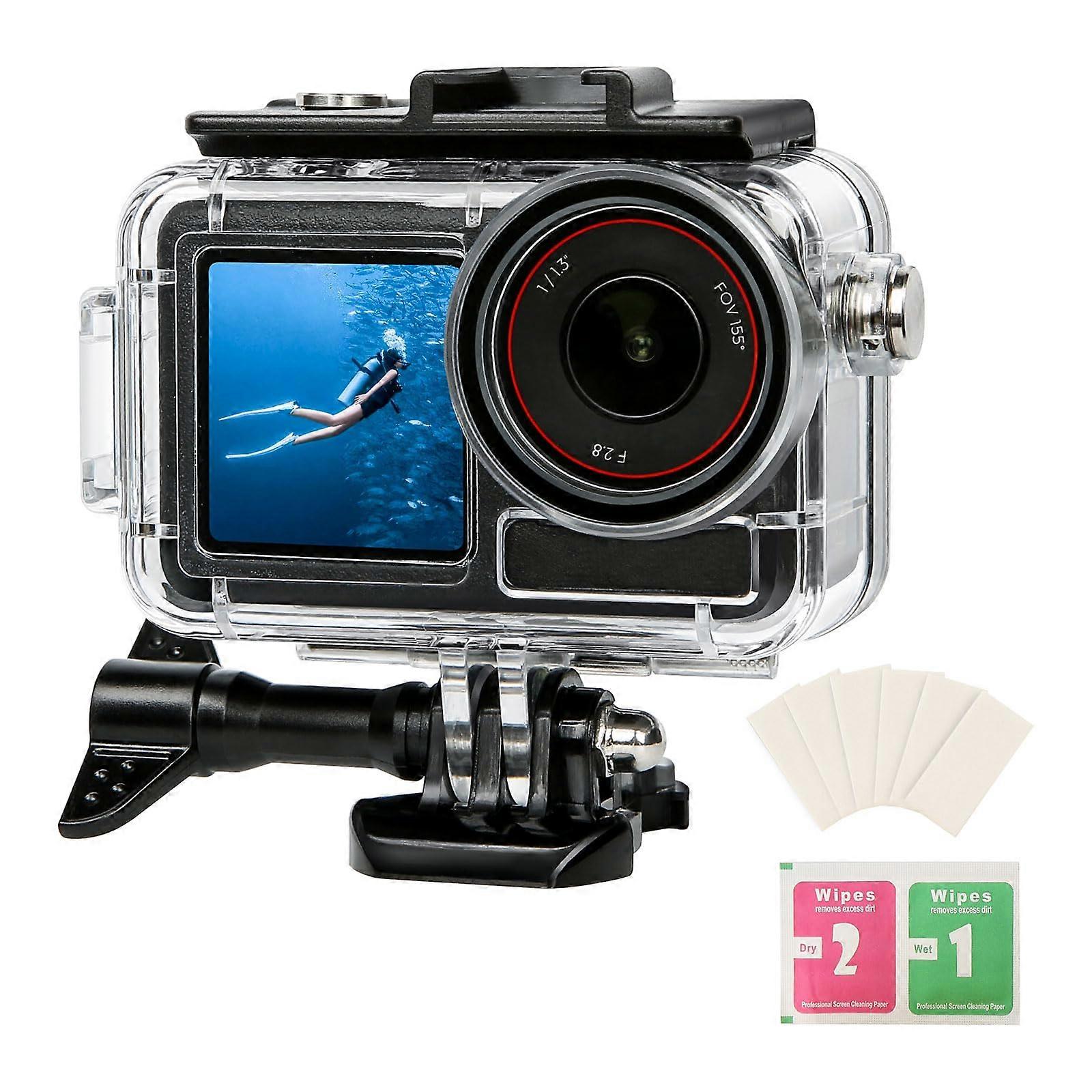 Waterproof Case for DJI Osmo Action 3 4 5 Pro, 196ft IP68 Diving Housing with Impact Resistance