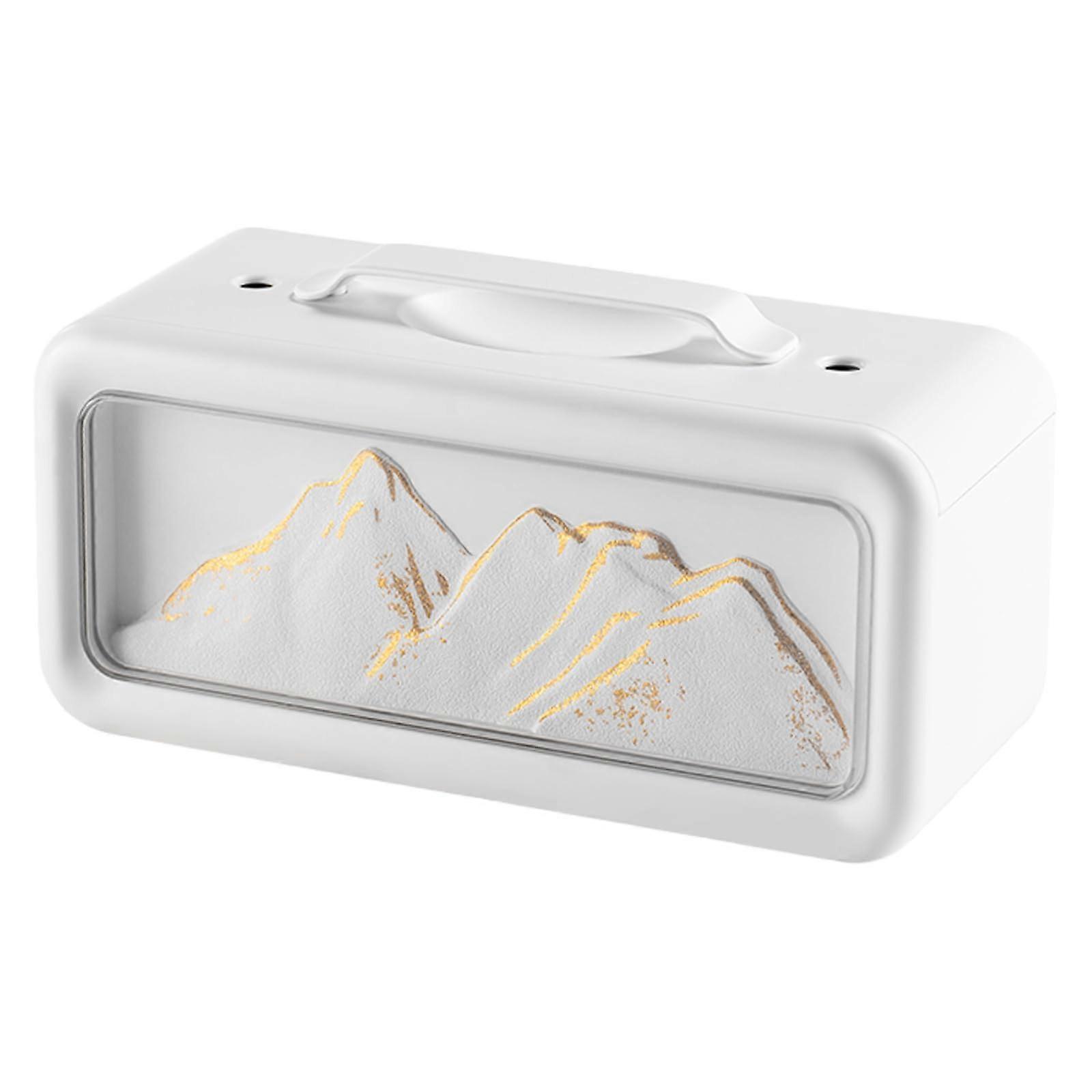 600ml Snow Mountain Essential Oil Diffuser with Night Light, USB Cool Mist Humidifier for Bedroom