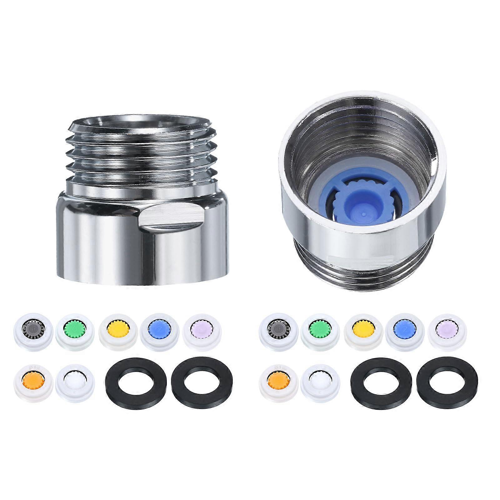 Shower Flow Restrictor Set, Adjustable Water Saving Shower Head Valve G1/2, ColorCoded Sizes