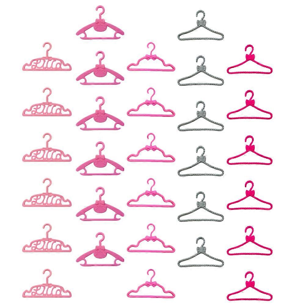 Plastic Doll Clothes Hanger for Storing with 100Pcs Assorted