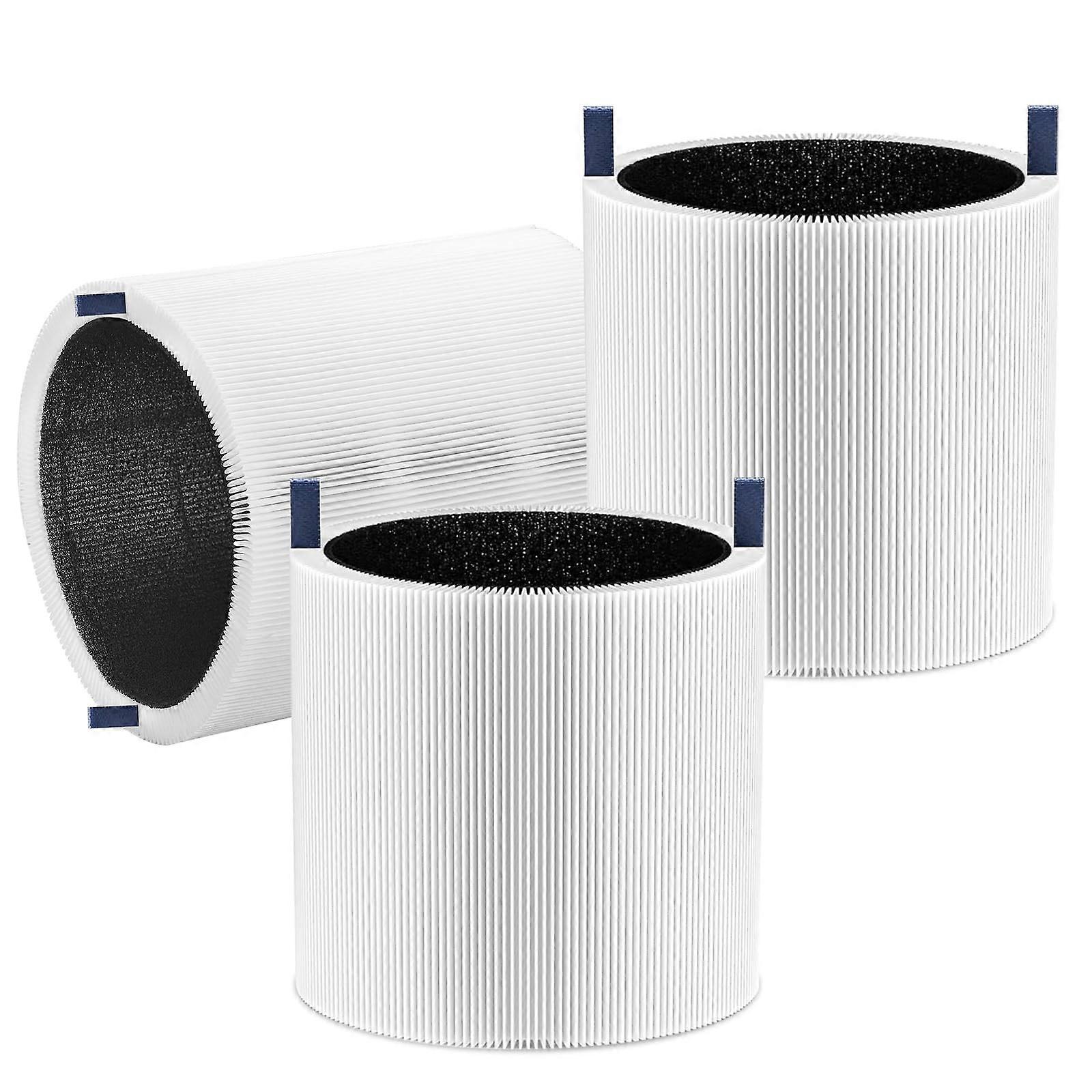 3 Pack Replacement Filter with True HEPA and Carbon Layer for Blue Pure 511 Large Room Air Purifier