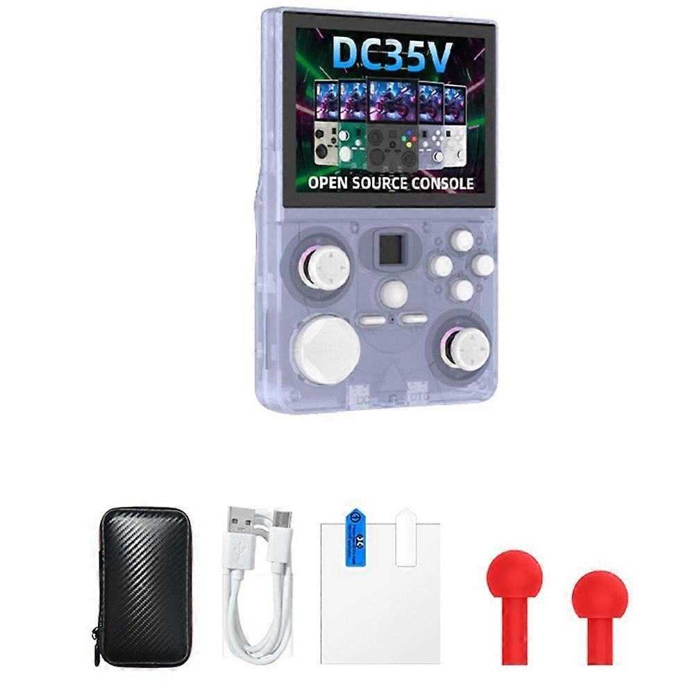 DC35V Retro Handheld Game Console 3.5Inch IPS Screen Replaceable Joystick Supports 30+ Emulators Pocket Video Player