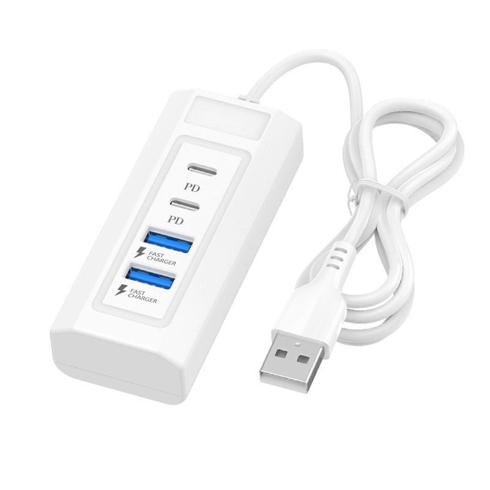 USB Charging Station 4Port Hub for Fast MultiDevice Charging and Speed Data Transfer