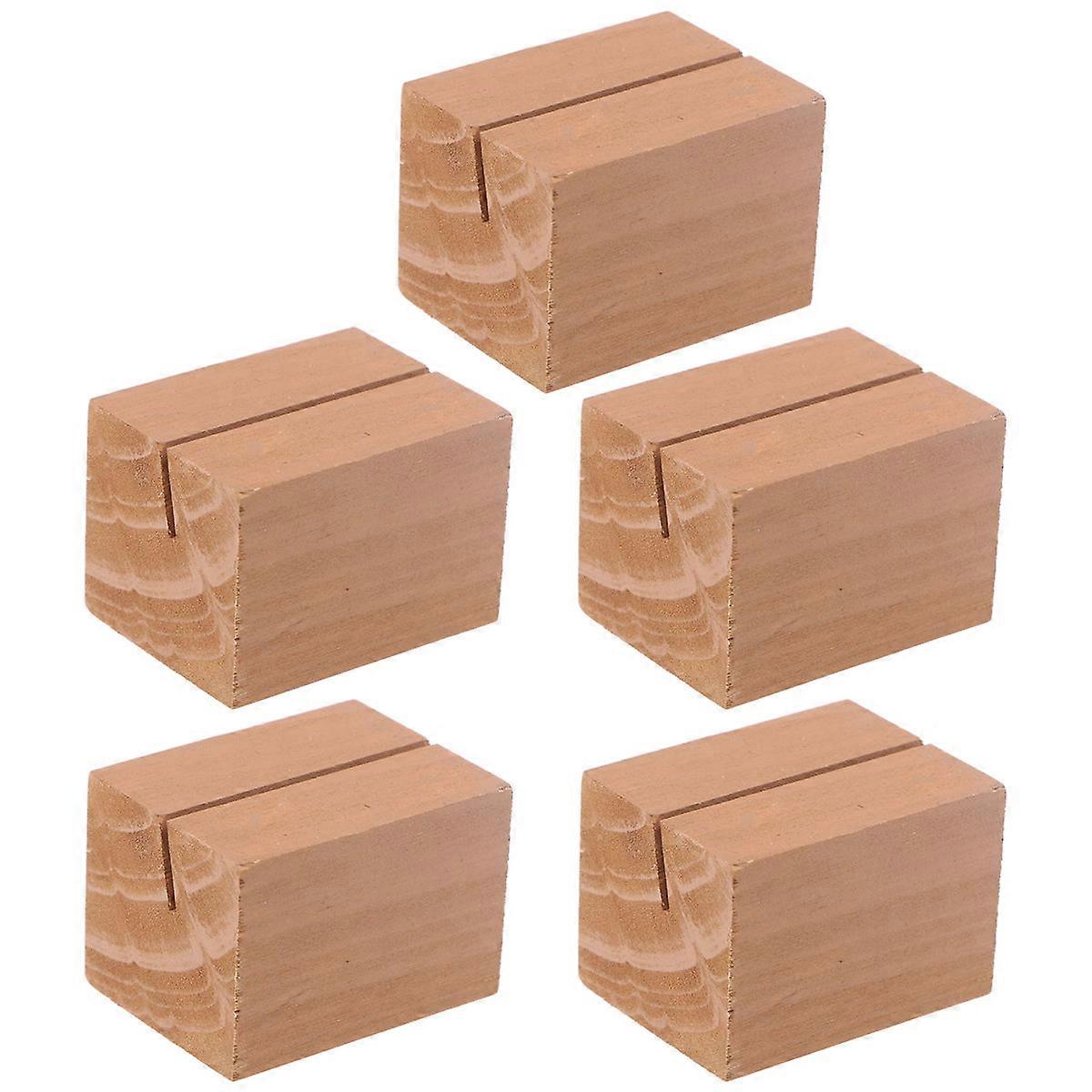 Natural Wood Table Place Holder Rectangular Design for Holding 10Pcs
